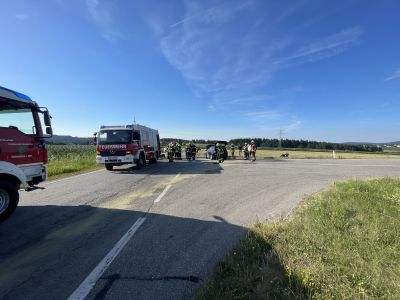 PKW-Brand auf der Eisenbirner Straße