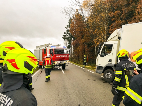 LKW Bergung auf der Eisenbirner Bundesstraße