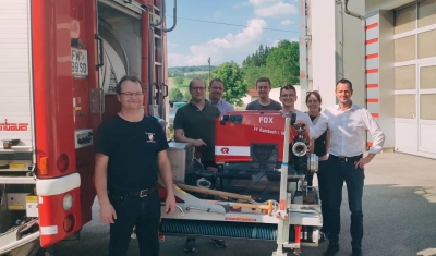 Neue Tragkraftspritze in den Dienst gestellt.