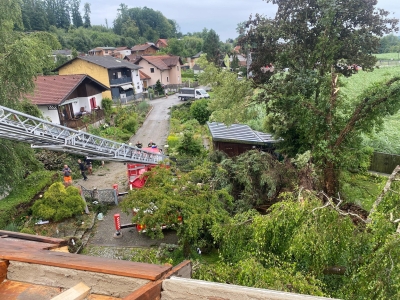Unwettereinsatz in Taufkirchen an der Pram